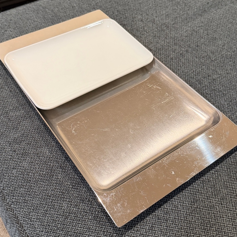Alessi "Programma 8" Tray and Plate Set, Franco Sargiani and Eija Helander